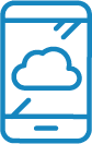 icone téléphone avec nuage cloud